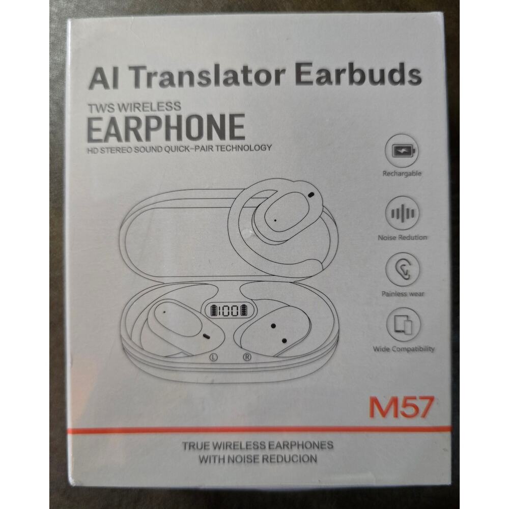 AI Translator Earbuds with TWS Wireless Earphone (M57) New in Box